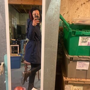 Blue Size Small Cinch Waist Vintage Weekender Hooded Utility Style Jaxket